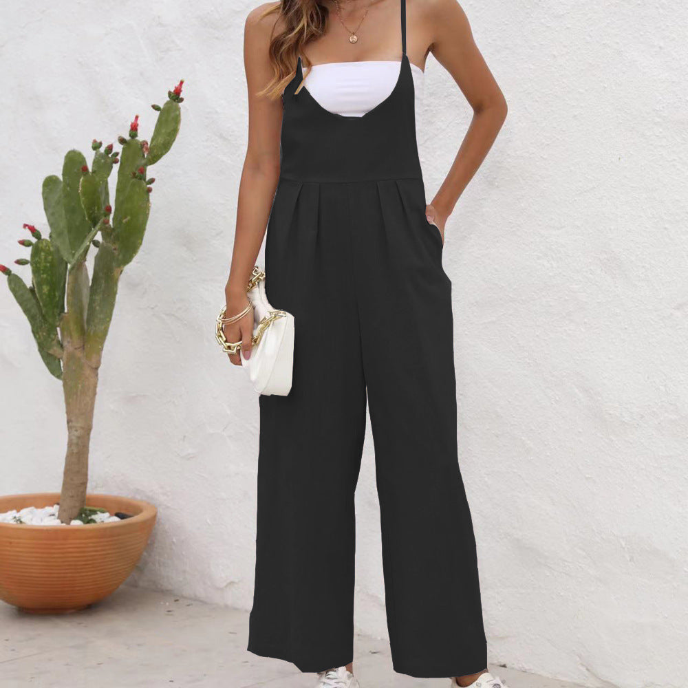 Chic Linen Blend Greta  Casual Jumpsuit
