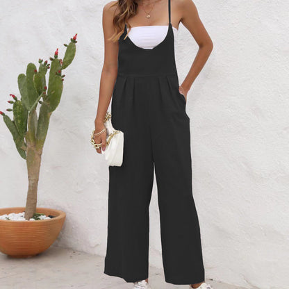 Chic Linen Blend Greta  Casual Jumpsuit