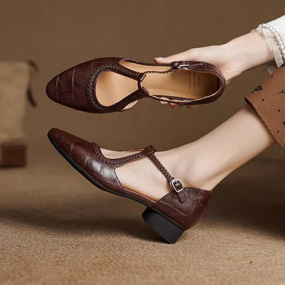 Retro Mary Jane Chunky Heels by Greta 