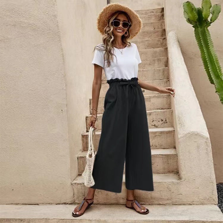 Pinterest-Inspired Greta  Linen Wide Leg Pants