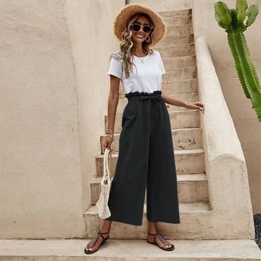 Pinterest-Inspired Greta  Linen Wide Leg Pants