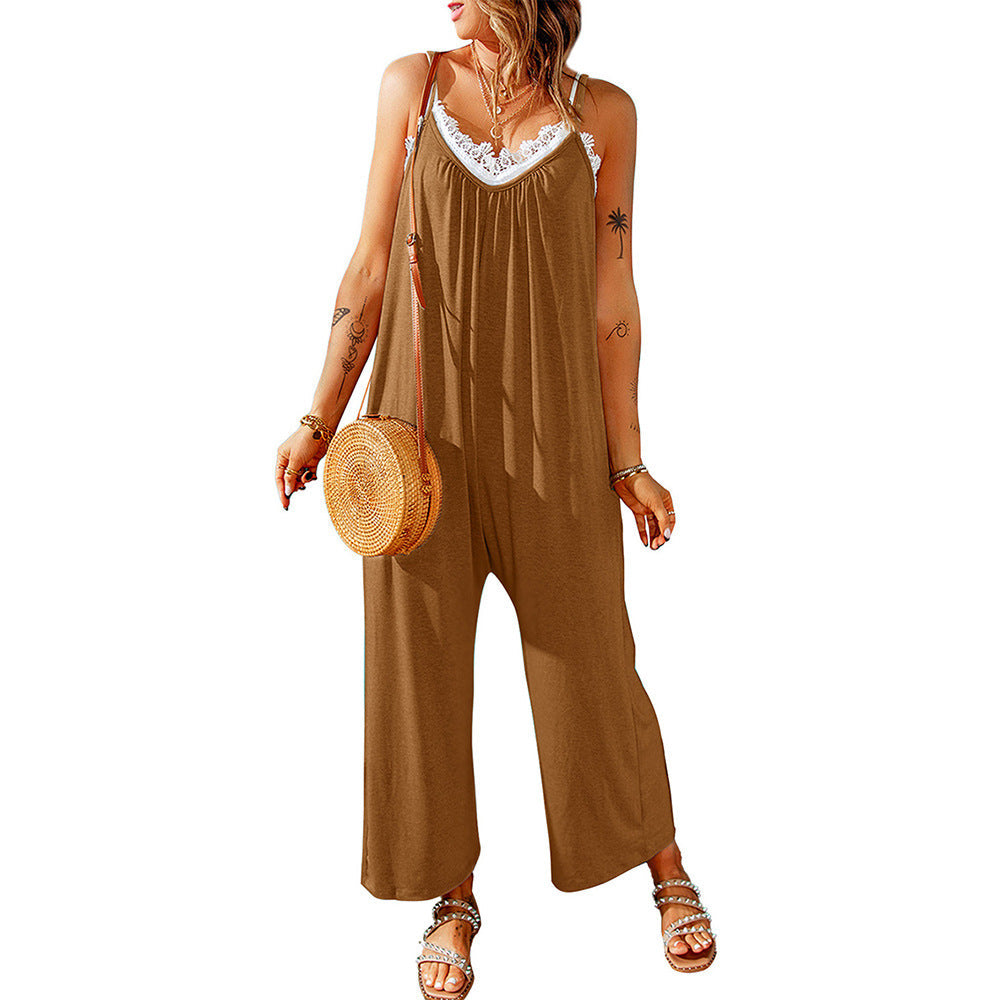 Relaxed Fit Greta  Suspender Jumpsuit