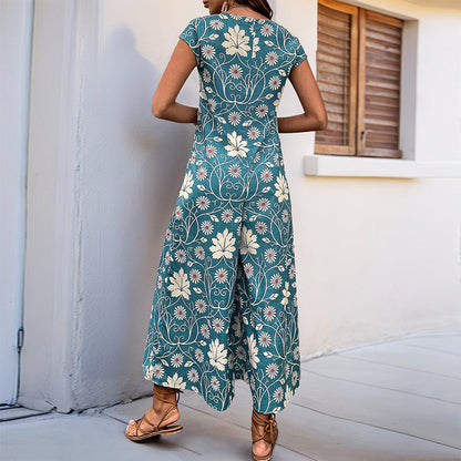 Floral Wide Leg Jumpsuit by Greta 