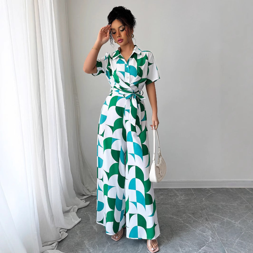 Chic Green Greta  Wide Leg Jumpsuit