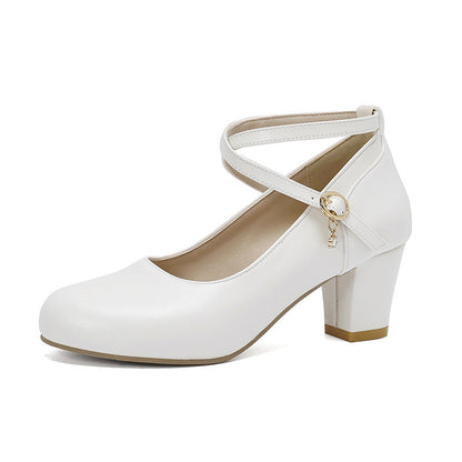 Elegant Chunky Heel Mary Janes by Greta 