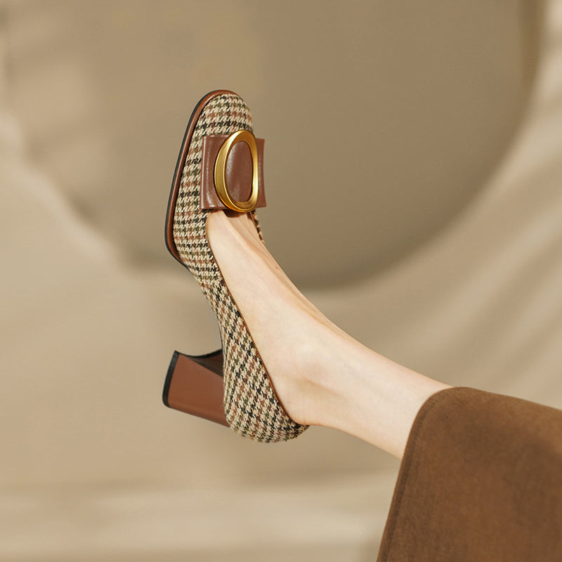 Chic Bow Metal Heels by Greta 