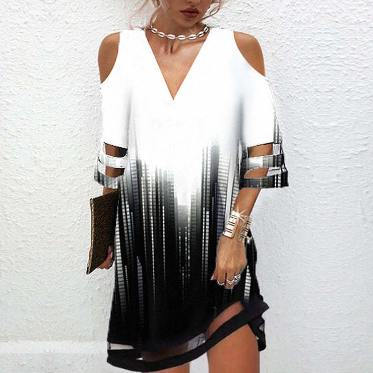 Chic Mesh V-Neck Dress by Greta 