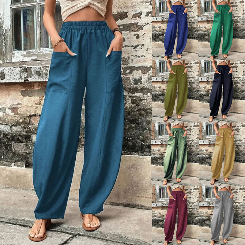 Relaxed Fit Greta  Harem Pants with Pockets