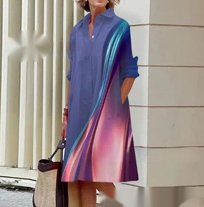 Vibrant Summer Shirt Dress by Greta 
