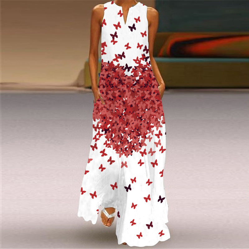 Floral Print Greta  Sleeveless Maxi Dress