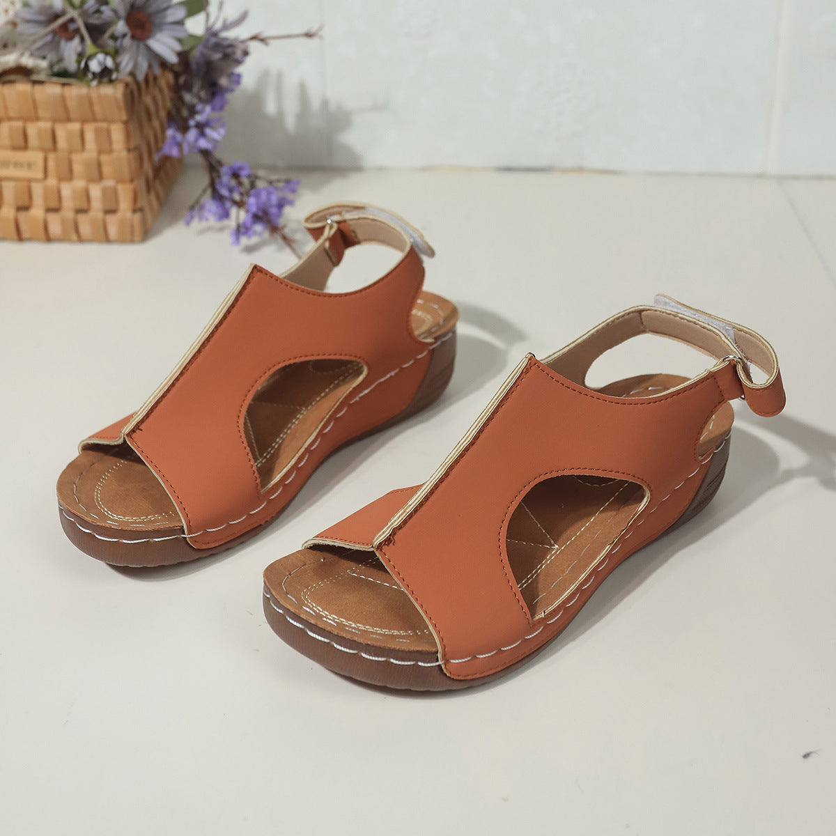 Comfort Wedge Sandals by Greta 