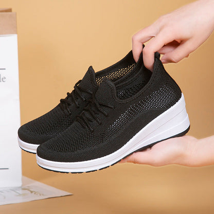 Breathable Mesh Platform Wedges by Greta 
