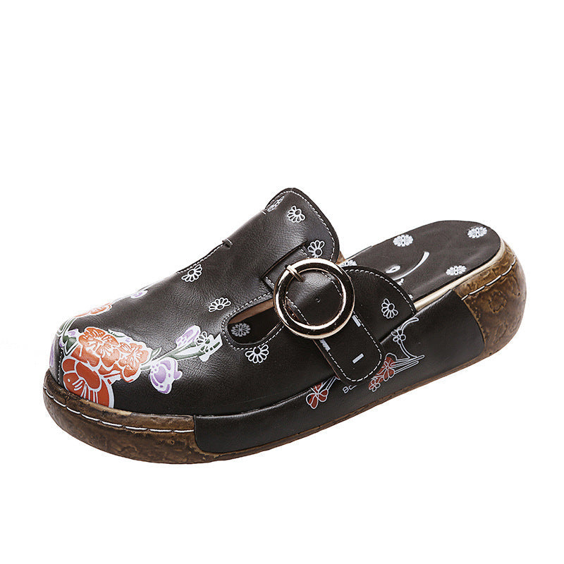 Boho Floral Greta  Platform Clogs Sandals