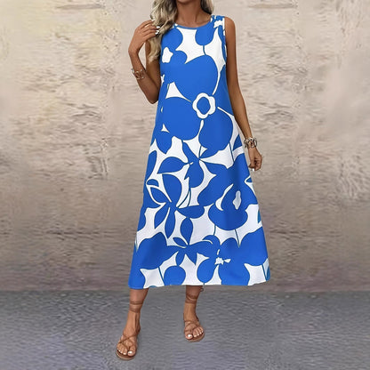 Bold Floral Greta  Sleeveless Summer Dress