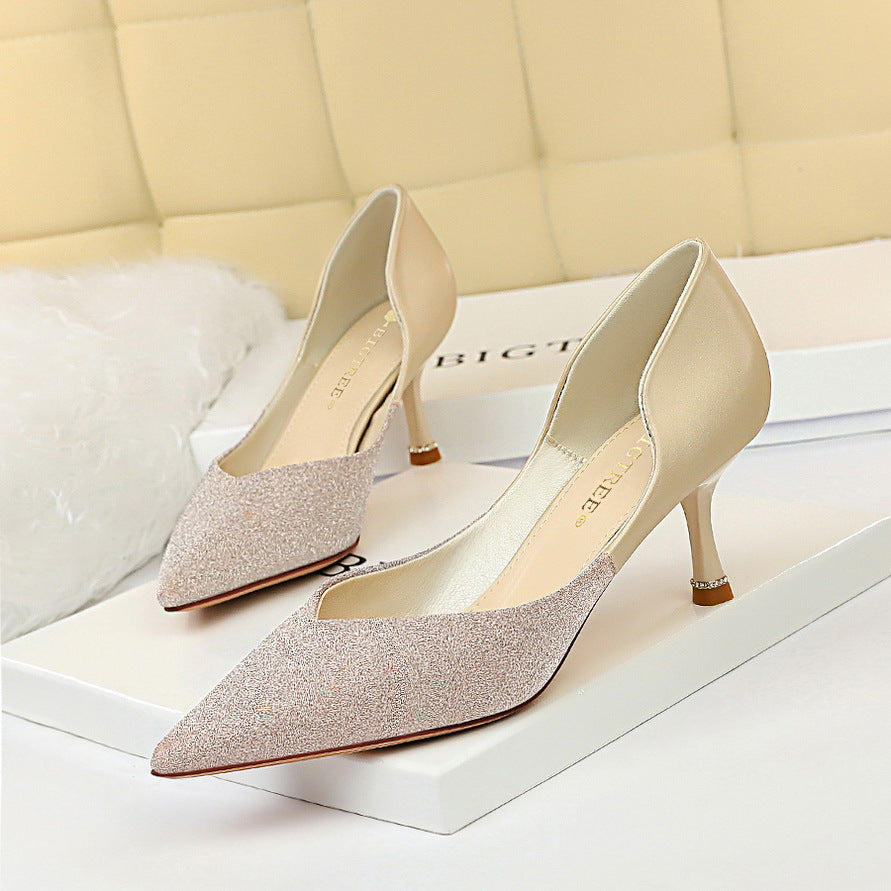 Elegant Color Block Heels by Greta 