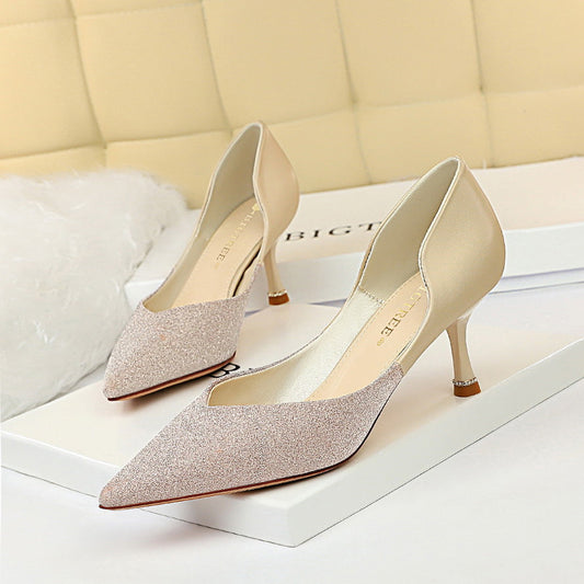 Elegant Color Block Heels by Greta 
