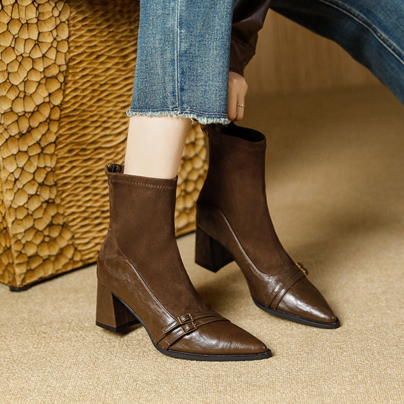 Chic Stretch Pointed Boots by Greta 