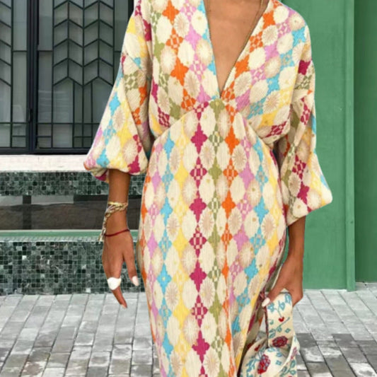 Vibrant Graffiti Print Greta  Long Sleeve Shirt