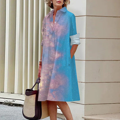 Vibrant Summer Shirt Dress by Greta 