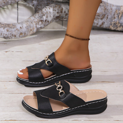 Chic Wedge Sandals Greta  Plus Size Comfort