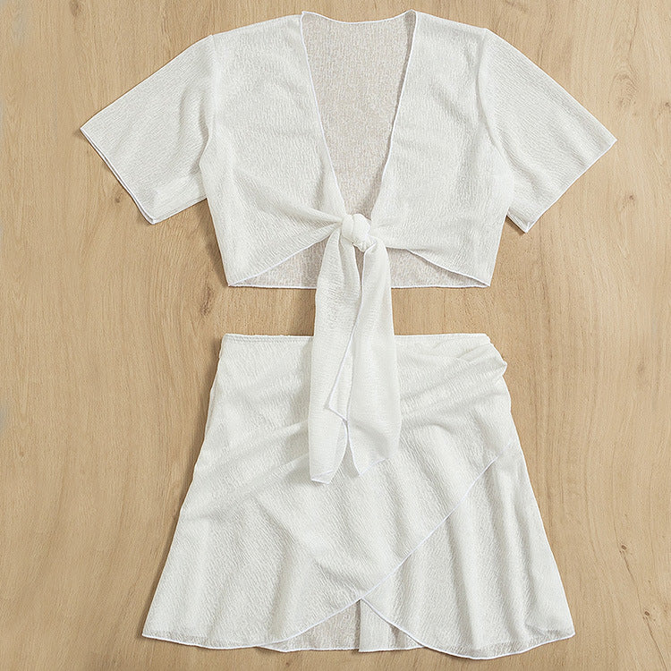 Chic Split White Bikini Set by Greta 