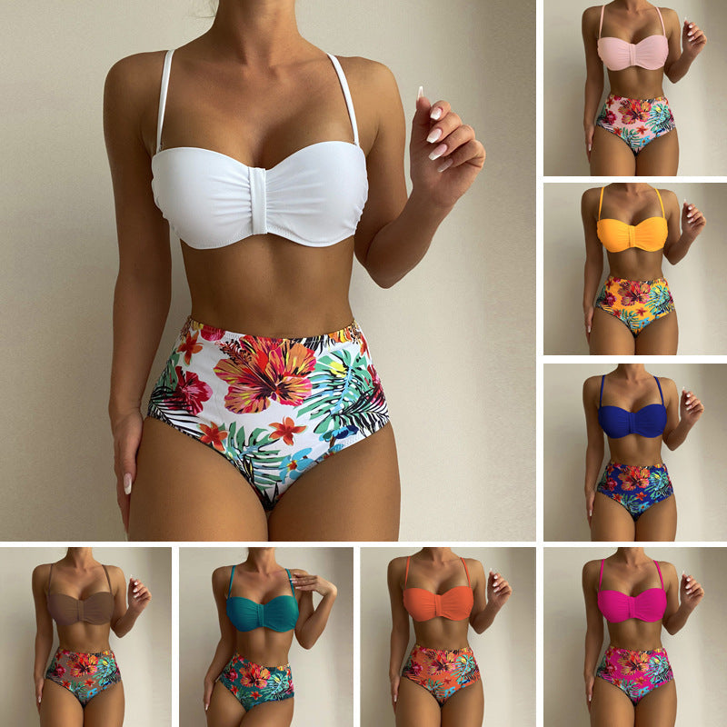 Floral Print High Waist Bikini by Greta 