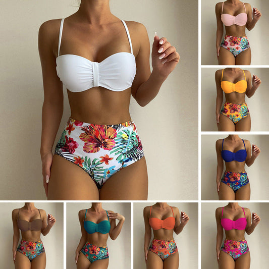 Floral Print High Waist Bikini by Greta 