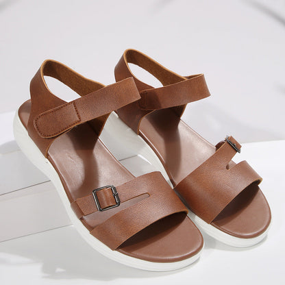 Chic Everyday Greta  Velcro Wedge Sandals