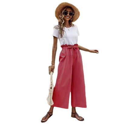 Pinterest-Inspired Greta  Linen Wide Leg Pants