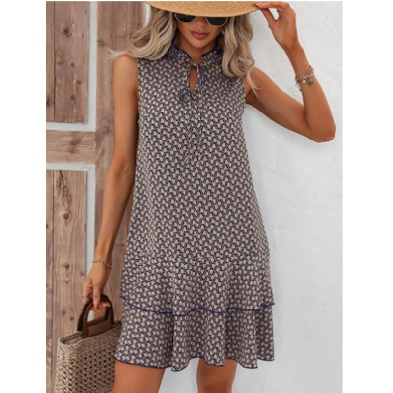 Boho Printed Sleeveless Dress by Greta 