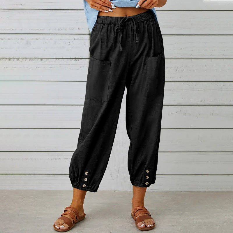 Relaxed Cotton Linen Pants Greta 