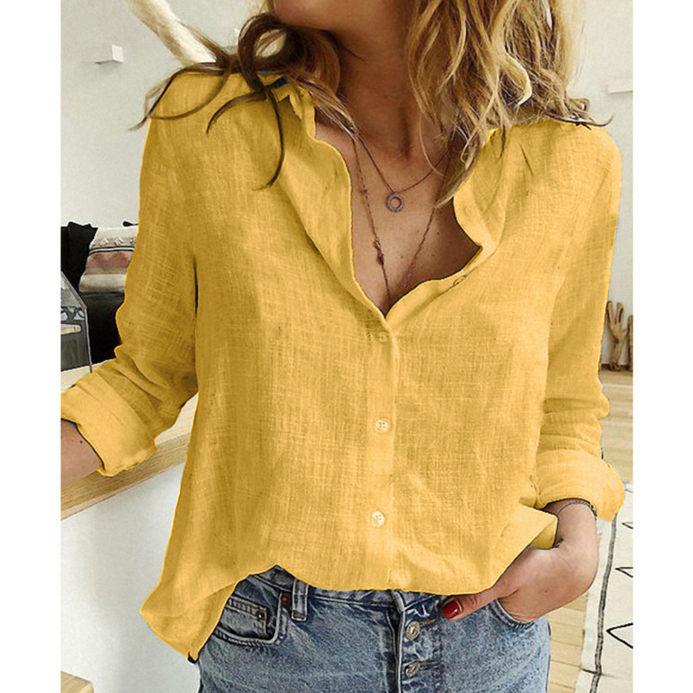 Relaxed Fit Greta  Lapel Cardigan Blouse