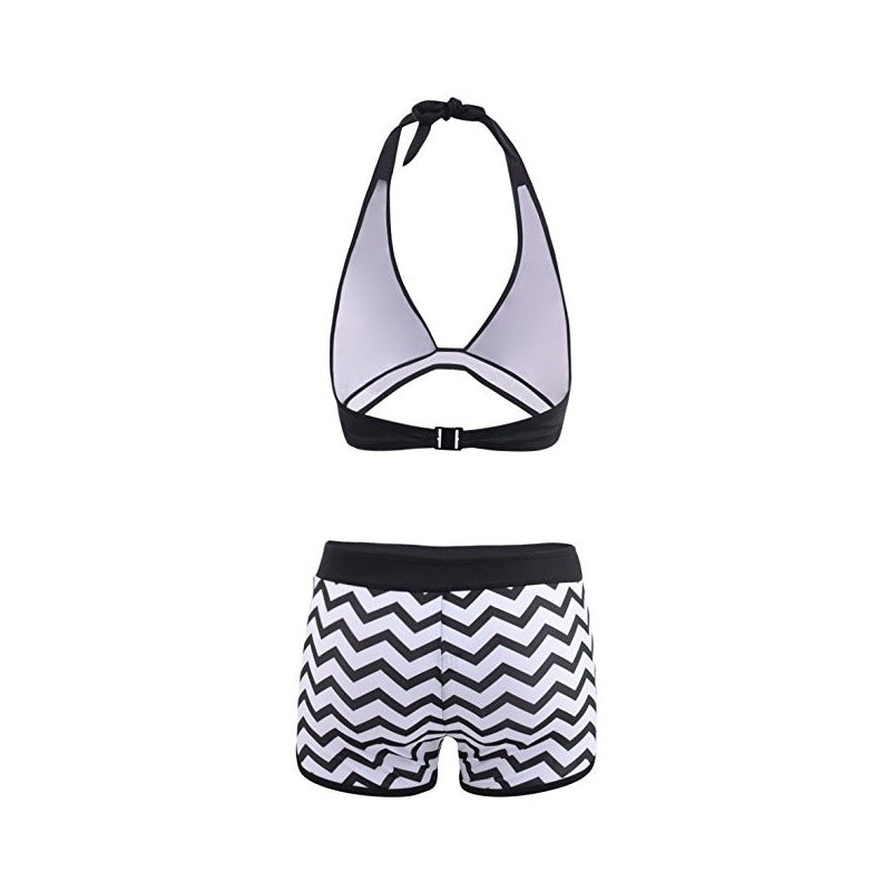 Chic Zigzag Greta  Bikini Set with Shorts