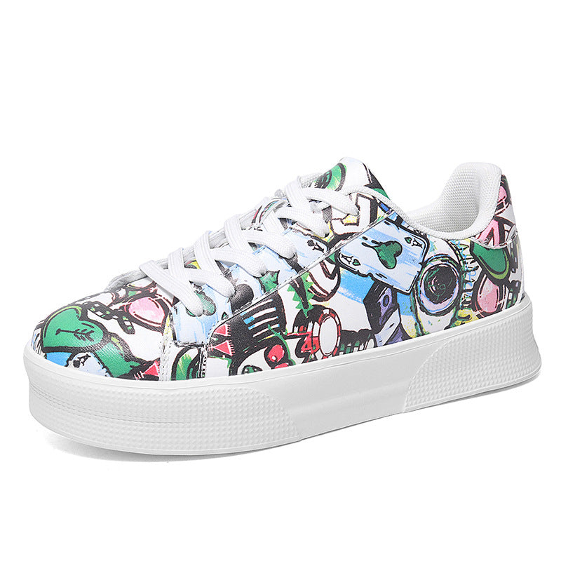 Graffiti Print Greta  Low-Top Sneakers