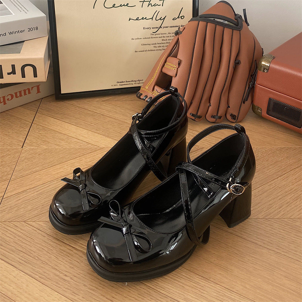 Chic Mary Jane Bow Heels by Greta 