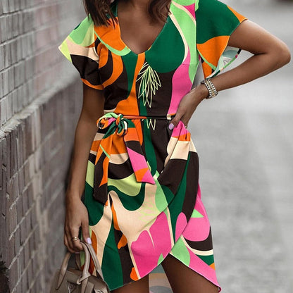 Vibrant Print Greta  Summer Commuter Dress