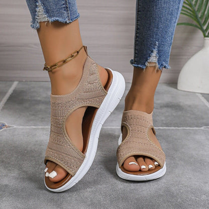 Breathable Flyknit Sandals by Greta 