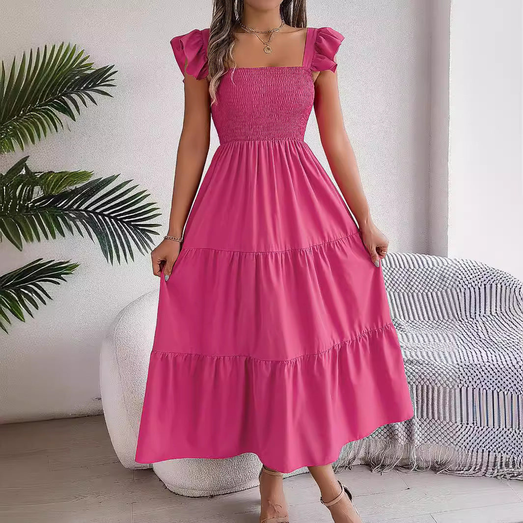 Elegant Greta  Sleeveless Midi Summer Dress