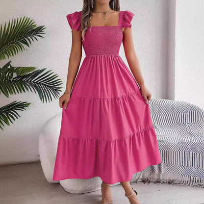 Elegant Greta  Sleeveless Midi Summer Dress