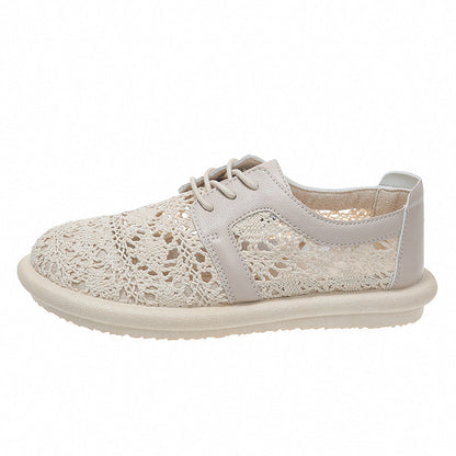 Breathable Crochet Greta  Casual Flat Shoes