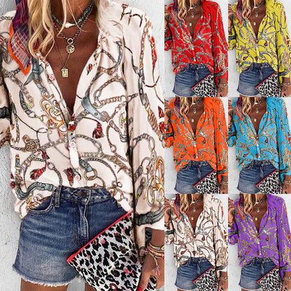 Vibrant Printed Greta  Street Style Shirt