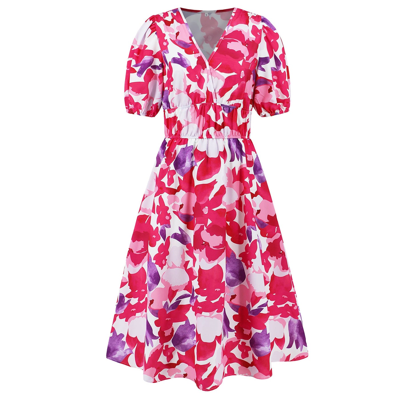 Bohemian Floral V-Neck Dress by Greta 