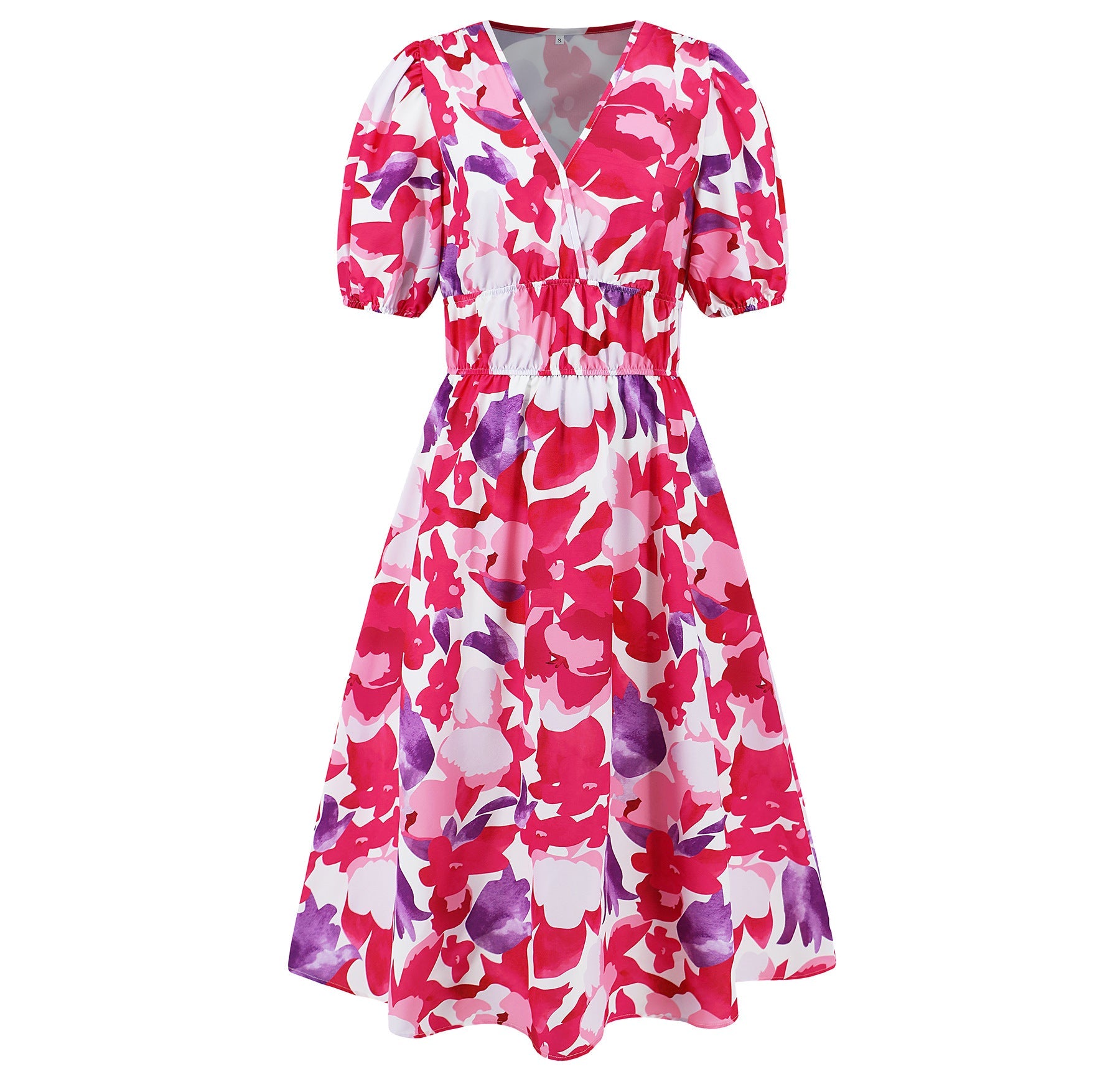 Bohemian Floral V-Neck Dress by Greta 