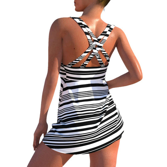 Striped High Waist Bikini Set by Greta 