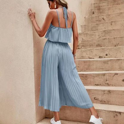 Pleated Loose Jumpsuit by Greta 