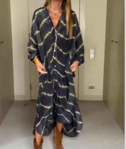Retro Navy Greta  Summer Cardigan Dress