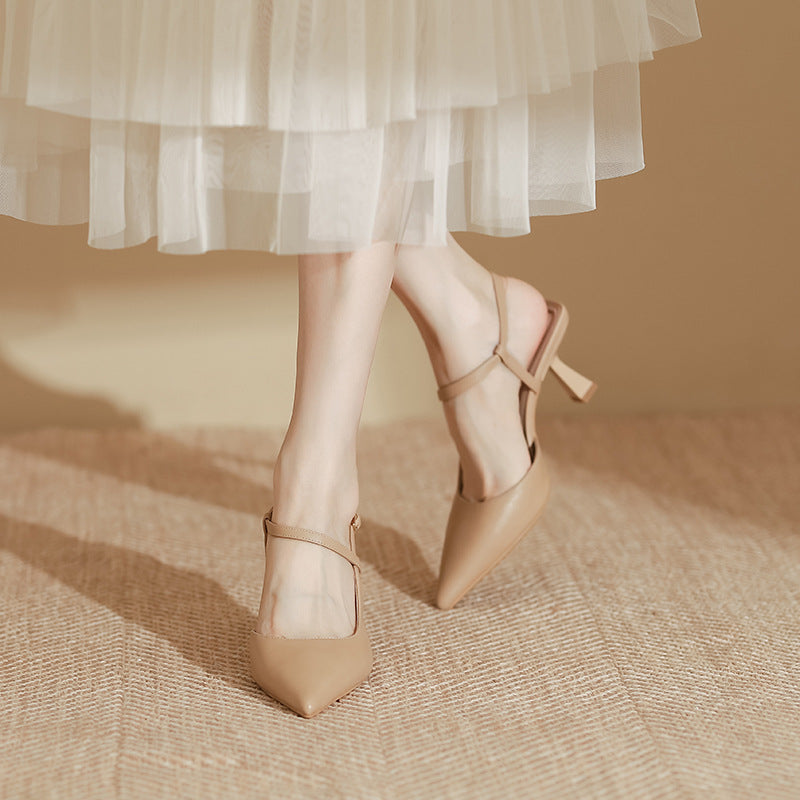 Elegant Greta  Pointed Toe High Heel Sandals