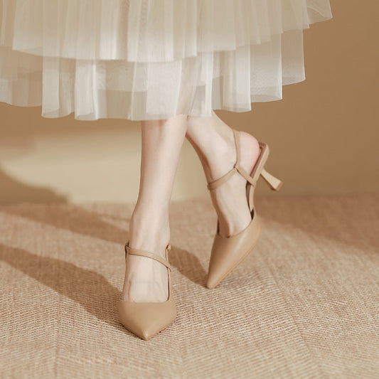 Elegant Greta  Pointed Toe High Heel Sandals