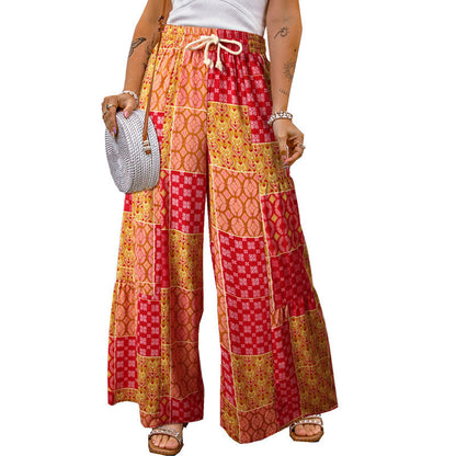 Boho Floral Greta  Wide Leg Pants