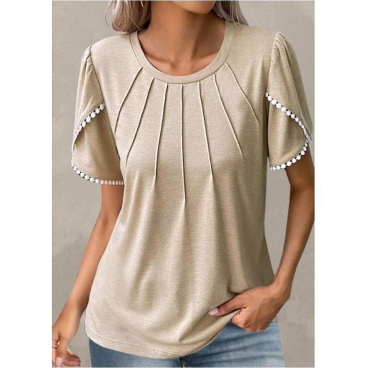 Chic Tulip Sleeve Greta  Summer T-Shirt